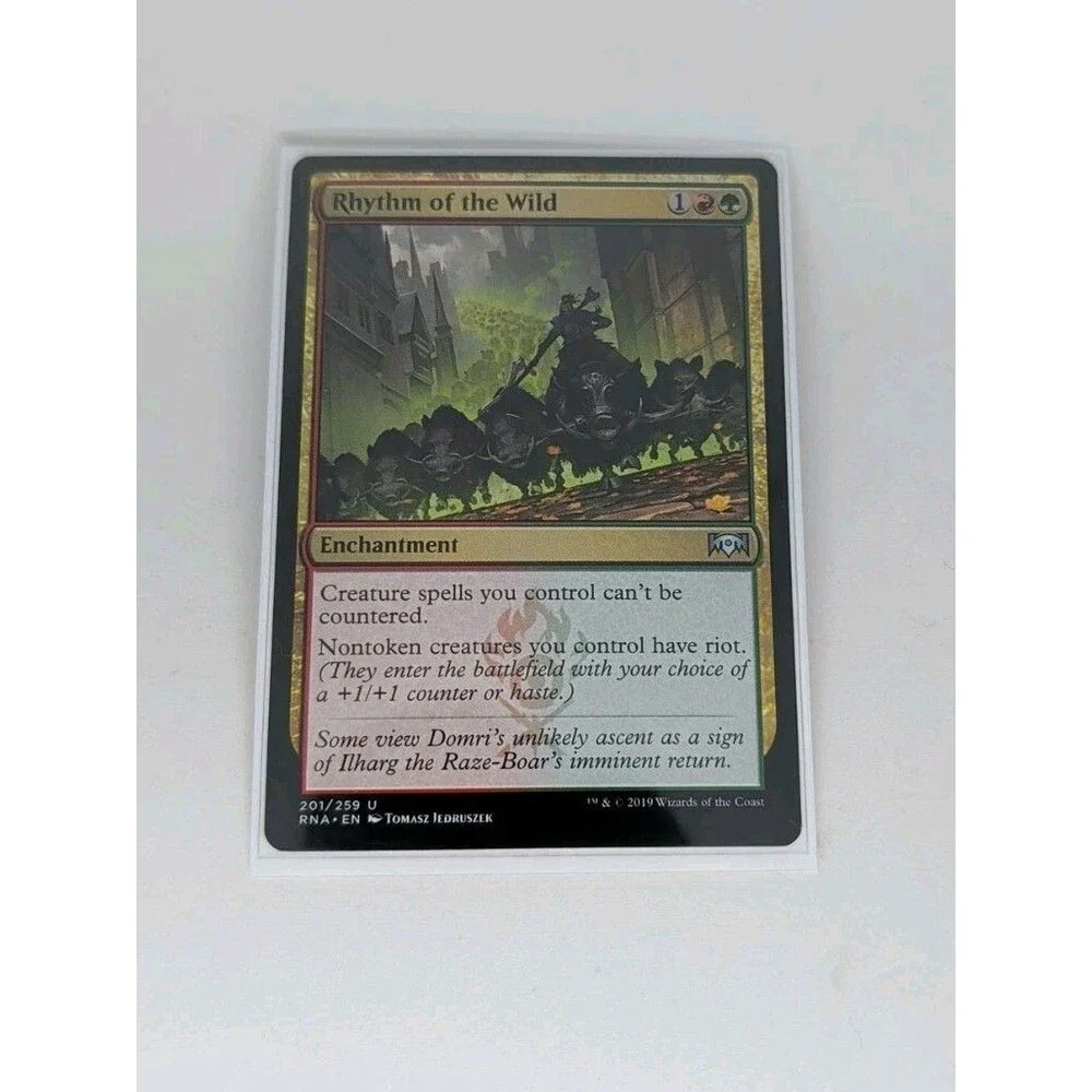 ​MTG  Lot of Six: Goblin Bombardment, Rhythm of the Wild, Lightning Bolt & More